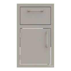 Alfresco 17" Light Green Gloss Paper Towel Holder With Door Open Right