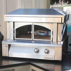 Alfresco 30" Blue Lilac Gloss Liquid Propane Pizza Oven For Countertop Mounting
