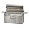 Alfresco 56" Signal Grey Gloss Standard Liquid Propane All Grill And Deluxe Cart - 3 Burner + 1 Sear Burner