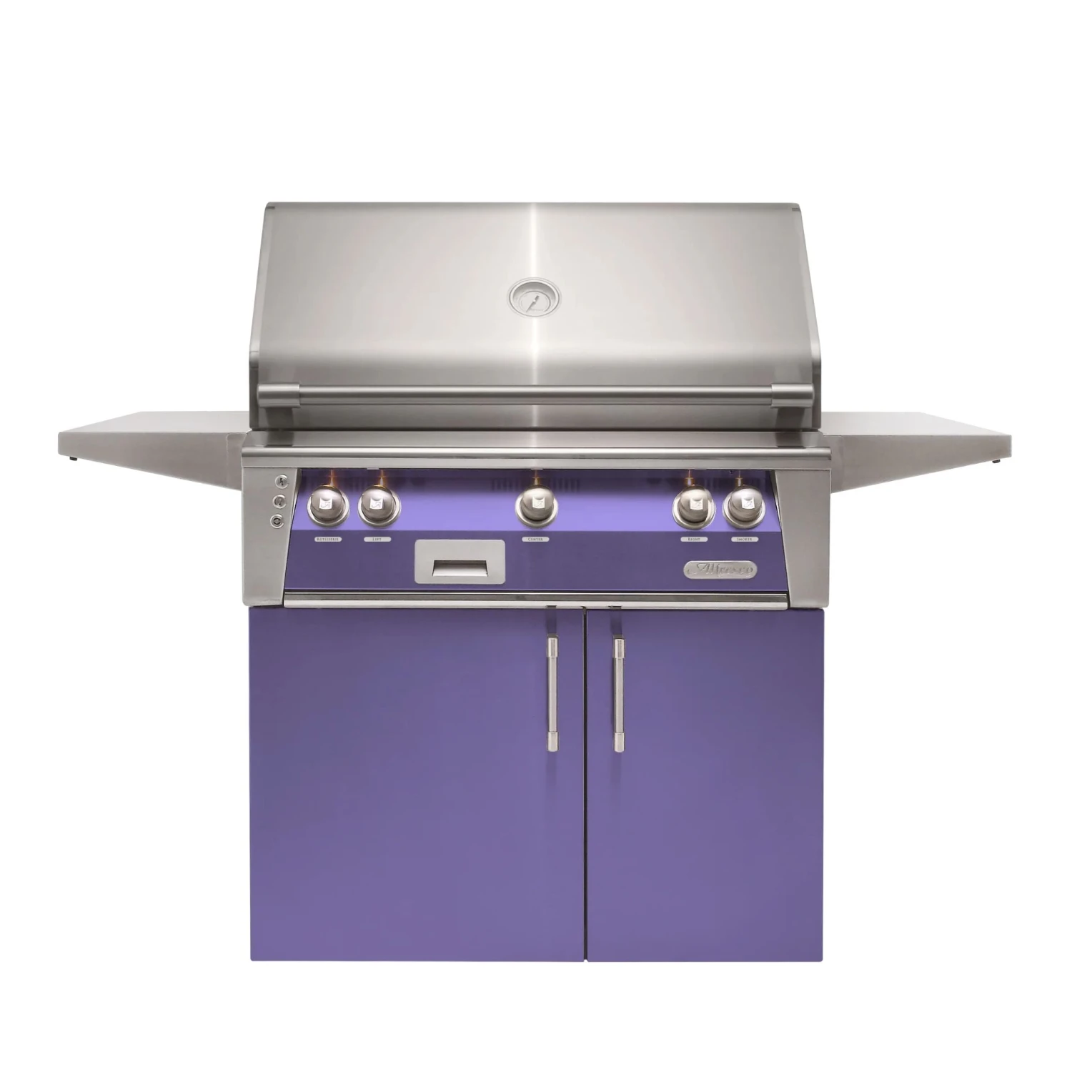 Alfresco Luxury 30" Blue Lilac Gloss Standard Liquid Propane Grill And Cart - 2 Burner 1 Alfresco Luxury 30" Blue Lilac Gloss Standard Liquid Propane Grill And Cart - 2 Burner