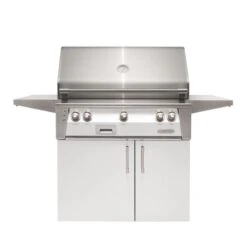 Alfresco Luxury 36" Signal White Gloss Standard Liquid Propane Grill And Cart - 3 Burner
