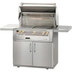 Alfresco Luxury 36" Stainless Steel Standard Liquid Propane Grill And Cart - 3 Burner