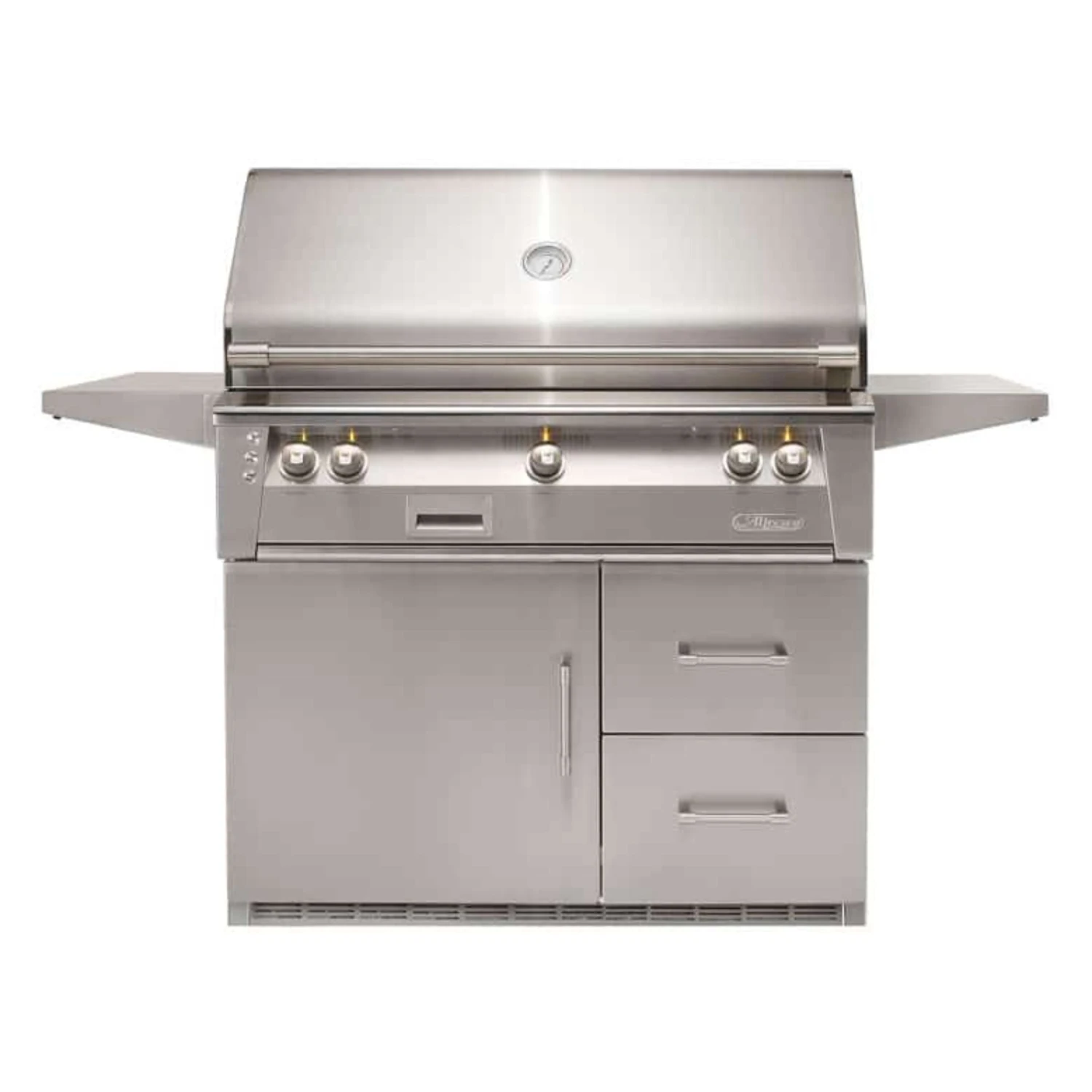 Alfresco Luxury 42" Light Green Gloss Standard Liquid Propane Grill And Refrigerated Cart - 3 Burner 1 Alfresco Luxury 42" Light Green Gloss Standard Liquid Propane Grill And Refrigerated Cart - 3 Burner