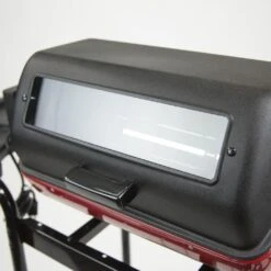 Americana 21" Electric Cart Grill With Two Folding, Composite-Wood Side Tables, Shelf And Rotisserie