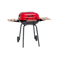 Americana 21" Red Swinger Charcoal Grill With Two Side Tables