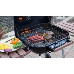 Americana 25" Black Swinger Charcoal Grill With An Adjustable Six-Position Cooking Grid -Grill Collection Americana 25 Black Swinger Charcoal Grill with an Adjustable Six Position Cooking Grid 3