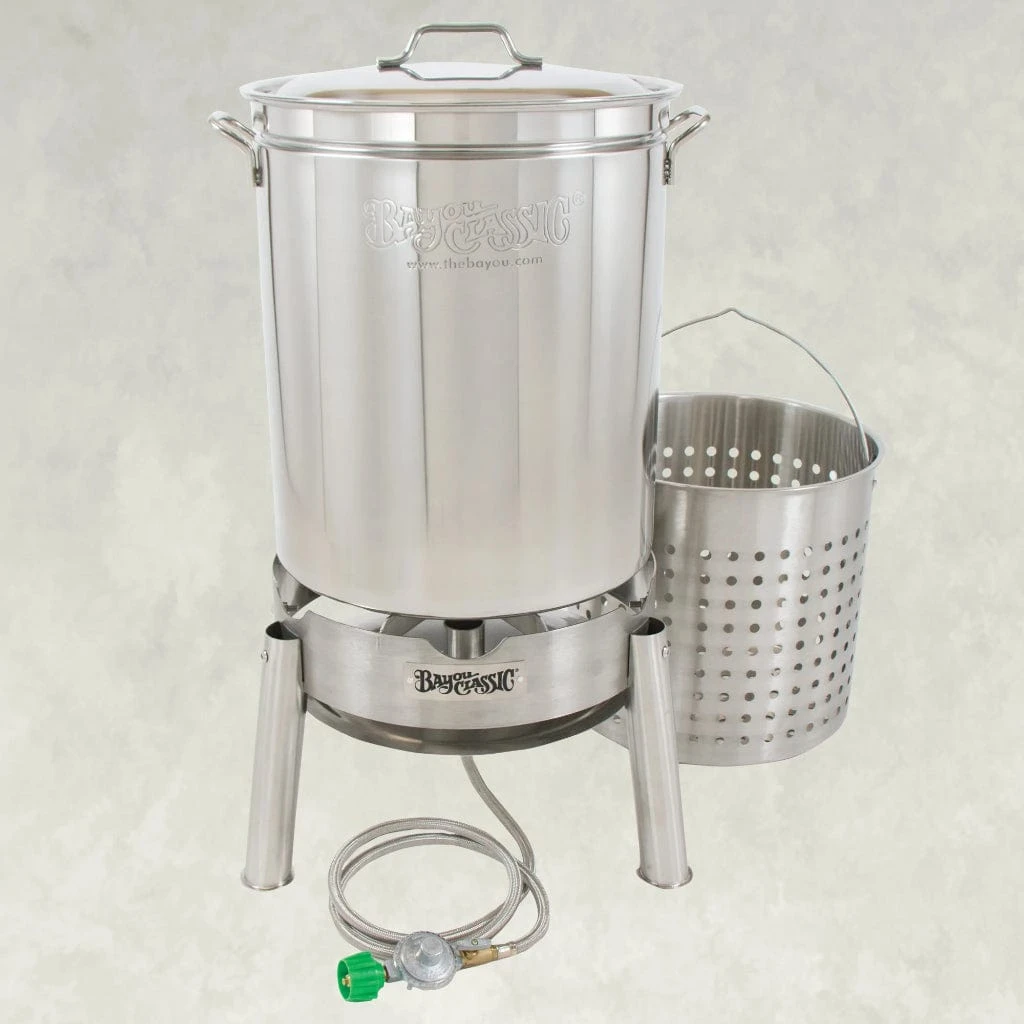 Bayou Classic 62-Quart Stainless Steel Outdoor Propane Gas Boil/Steam Cooker Kit 2 Bayou Classic 62-Quart Stainless Steel Outdoor Propane Gas Boil/Steam Cooker Kit - Image 2