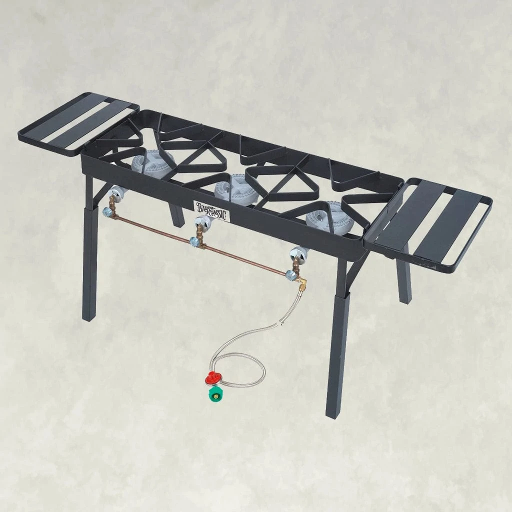 Bayou Classic Triple Burner Outdoor Propane Gas Patio Stove 2 Bayou Classic Triple Burner Outdoor Propane Gas Patio Stove - Image 2