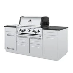 Broil King 79" 5-Burner Imperial S 590i Gas Grill Center W/ Side Burner & Rear Rotisserie Burner -Grill Collection Broil King 79 5 Burner Imperial S 590i Gas Grill Center w Side Burner Rear Rotisserie Burner 5