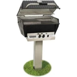Broilmaster P3X Premium Natural Gas Grill With 48" Stainless Steel In-Ground Post