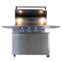 Buck Grill 4-Burner 32" Freestanding Natural Gas Grill With Portable Cart