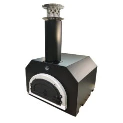 Grill Collection -Grill Collection Chicago Brick Oven CBO 750 38 x 28 Cooking Surface Preassembled Wood Fired Countertop Pizza Oven With Solar Black Hood 2