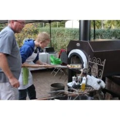 Chicago Brick Oven CBO-750 38" X 28" Cooking Surface, Preassembled Wood Fired Countertop Pizza Oven With Solar Black Hood -Grill Collection Chicago Brick Oven CBO 750 38 x 28 Cooking Surface Preassembled Wood Fired Countertop Pizza Oven With Solar Black Hood 7