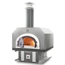 Chicago Brick Oven CBO-750 38" X 28" Hybrid Wood/Propane Gas Countertop Pizza Oven With Sliver Vein Hood (Commercial)