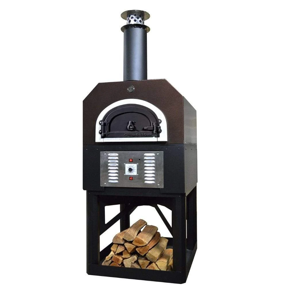 Chicago Brick Oven CBO-750 38" X 28" Hybrid Wood/Propane Gas Pizza Oven With Copper Vein Hood & Black Base Stand (Residential) 2 Chicago Brick Oven CBO-750 38" X 28" Hybrid Wood/Propane Gas Pizza Oven With Copper Vein Hood & Black Base Stand (Residential) - Image 2