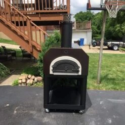 Chicago Brick Oven CBO-750 38" X 28" Wood Fired Mobile Pizza Oven With Copper Vein Hood -Grill Collection Chicago Brick Oven CBO 750 38 x 28 Wood Fired Mobile Pizza Oven With Copper Vein Hood 3