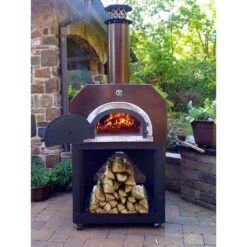 Chicago Brick Oven CBO-750 38" X 28" Wood Fired Mobile Pizza Oven With Copper Vein Hood -Grill Collection Chicago Brick Oven CBO 750 38 x 28 Wood Fired Mobile Pizza Oven With Copper Vein Hood 6