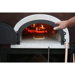 Chicago Brick Oven CBO-750 38" X 28" Wood Fired Mobile Pizza Oven With Copper Vein Hood -Grill Collection Chicago Brick Oven CBO 750 38 x 28 Wood Fired Mobile Pizza Oven With Copper Vein Hood 7