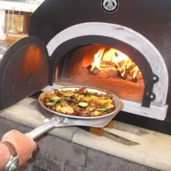 Chicago Brick Oven CBO-750 38" X 28" Wood Fired Mobile Pizza Oven With Silver Vein Hood -Grill Collection Chicago Brick Oven CBO 750 38 x 28 Wood Fired Mobile Pizza Oven With Silver Vein Hood 10