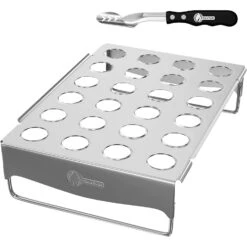 Chicago Brick Oven Chili Pepper Grilling Set, Stainless Steel Rack & Pepper Corer