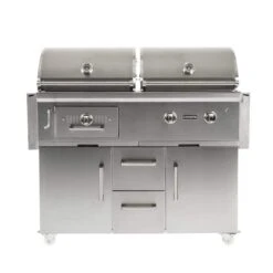 Coyote 50" 2-Burner Built-In Natural Gas And Charcoal Hybrid Grill -Grill Collection Coyote 50 2 Burner Built In Natural Gas and Charcoal Hybrid Grill 3