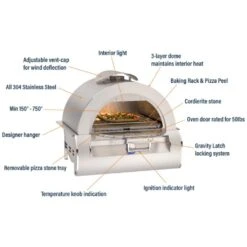 Fire Magic 30" 5600 Built-In Gas Pizza Oven -Grill Collection Fire Magic 30 5600 Built In Gas Pizza Oven 3