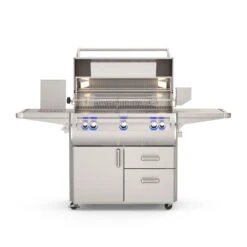 Fire Magic Echelon Diamond E790s 36" Portable Propane Gas Grill With Analog Thermometer, Single Side Burner And Magic View Window