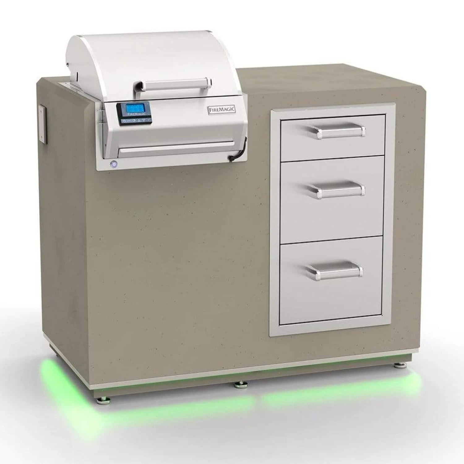 Fire Magic ID251-D-44SM Electric Grill Island Bundle W/ Triple Drawers 1 Fire Magic ID251-D-44SM Electric Grill Island Bundle W/ Triple Drawers