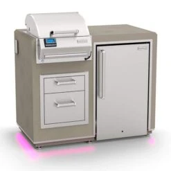Fire Magic ID251-R-44SM Electric Grill Island Bundle W/ Refrigerator & Double Drawers