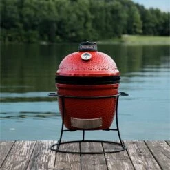 Kamado Joe 13" Red Joe Jr. Ceramic Charcoal Grill On Stand -Grill Collection Kamado Joe 13 Red Joe Jr Ceramic Charcoal Grill On Stand 8