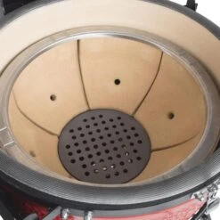 Kamado Joe 18" Red Classic Joe II Ceramic Kamado Charcoal Grill With Cart -Grill Collection Kamado Joe 18 Red Classic Joe II Ceramic Kamado Charcoal Grill with Cart 4