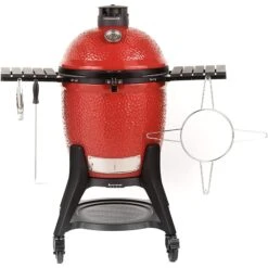 Kamado Joe 18" Red Classic Joe III Ceramic Kamado Charcoal Grill With Cart