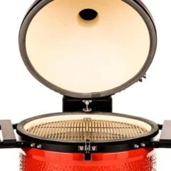 Kamado Joe 24" Red Big Joe III Ceramic Kamado Charcoal Grill With Cart -Grill Collection Kamado Joe 24 Red Big Joe III Ceramic Kamado Charcoal Grill with Cart 3