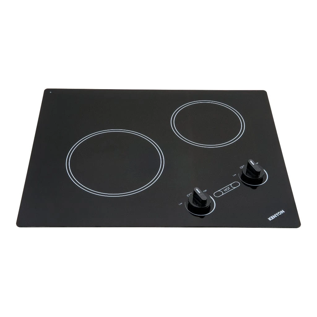 Kenyon Arctic 21" 2-Burner Black 240V XL Electric Cooktop With Knob Control 1 Kenyon Arctic 21" 2-Burner Black 240V XL Electric Cooktop With Knob Control