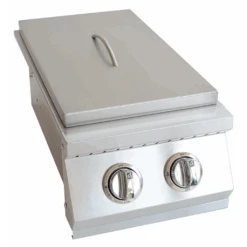 Kokomo Grills 12" Built-in Stainless Steel Double Side Liquid Propane Gas Burner With Removable Cover