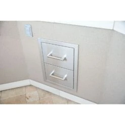 Kokomo Grills 21" Stainless Steel Outdoor Kitchen Double Drawer -Grill Collection Kokomo Grills 21 Stainless Steel Outdoor Kitchen Double Drawer 3