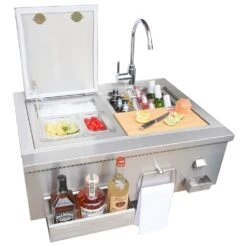 Kokomo Grills 30" Built-in Bartender Cocktail Station With Sink Bottle Opener And Ice Chest -Grill Collection Kokomo Grills 30 Built in Bartender Cocktail Station With Sink Bottle Opener and Ice Chest 7