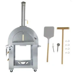 Kokomo Grills 32" Stainless Steel Dual Fuel Natural Gas Or Wood Fired Pizza Oven -Grill Collection Kokomo Grills 32 Stainless Steel Dual Fuel Natural Gas or Wood Fired Pizza Oven 4