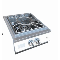Kokomo Grills Professional 18" Built-in Natural Gas Power Burner With Led Lights And Removable Grate