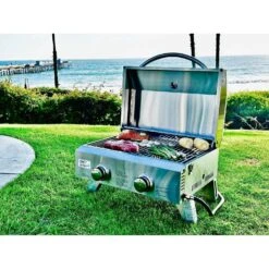 Kokomo On The Go: Anywhere, Anytime 18" Portable Tabletop Natural Gas BBQ Grill -Grill Collection Kokomo On The Go Anywhere Anytime 18 Portable Tabletop Natural Gas BBQ Grill 3