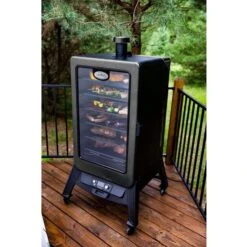 Louisiana Grills 7-Series Steel Construction Powder Coated Finish Vertical Pellet Smoker With Meat Probe -Grill Collection Louisiana Grills 7 Series Steel Construction Powder Coated Finish Vertical Pellet Smoker With Meat Probe 3