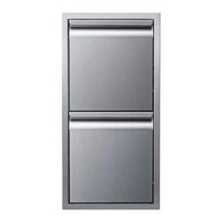 Memphis 15" Double Access Stainless Steel Drawer Stack