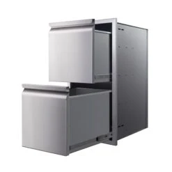 Memphis 15" Double Access Stainless Steel Drawer Stack -Grill Collection Memphis 15 Double Access Stainless Steel Drawer Stack 3