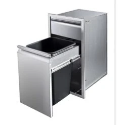 Memphis 15" Single Access Stainless Steel Drawer With Trash Bin And Soft Close -Grill Collection Memphis 15 Single Access Stainless Steel Drawer With Trash Bin and Soft Close 3