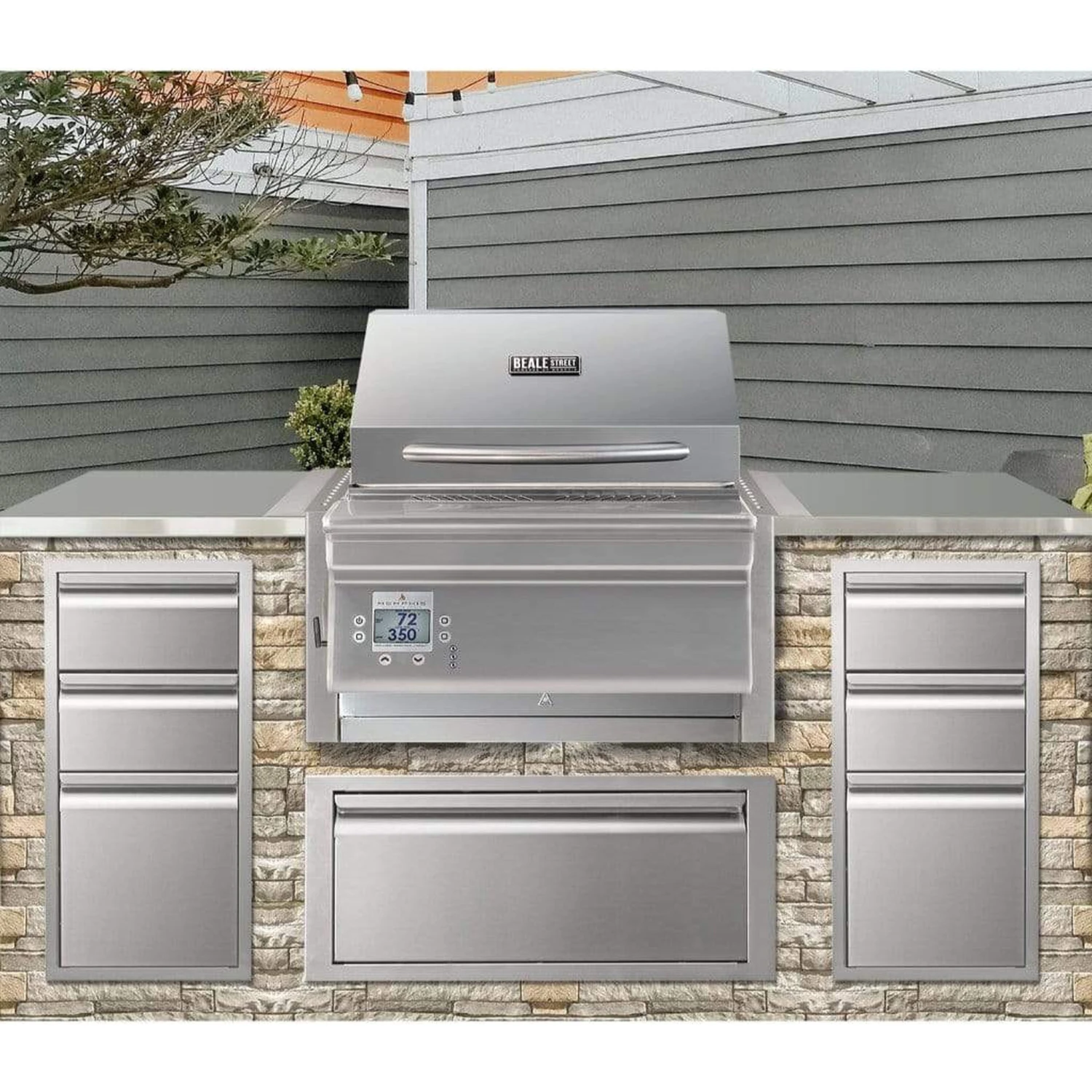 Memphis 34" Stainless Steel Beale Street Built-In Wi-Fi Controlled Pellet Grill 2 Memphis 34" Stainless Steel Beale Street Built-In Wi-Fi Controlled Pellet Grill - Image 2