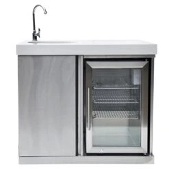 Mont Alpi Beverage Center Cabinet Module With Outdoor Fridge & Sink