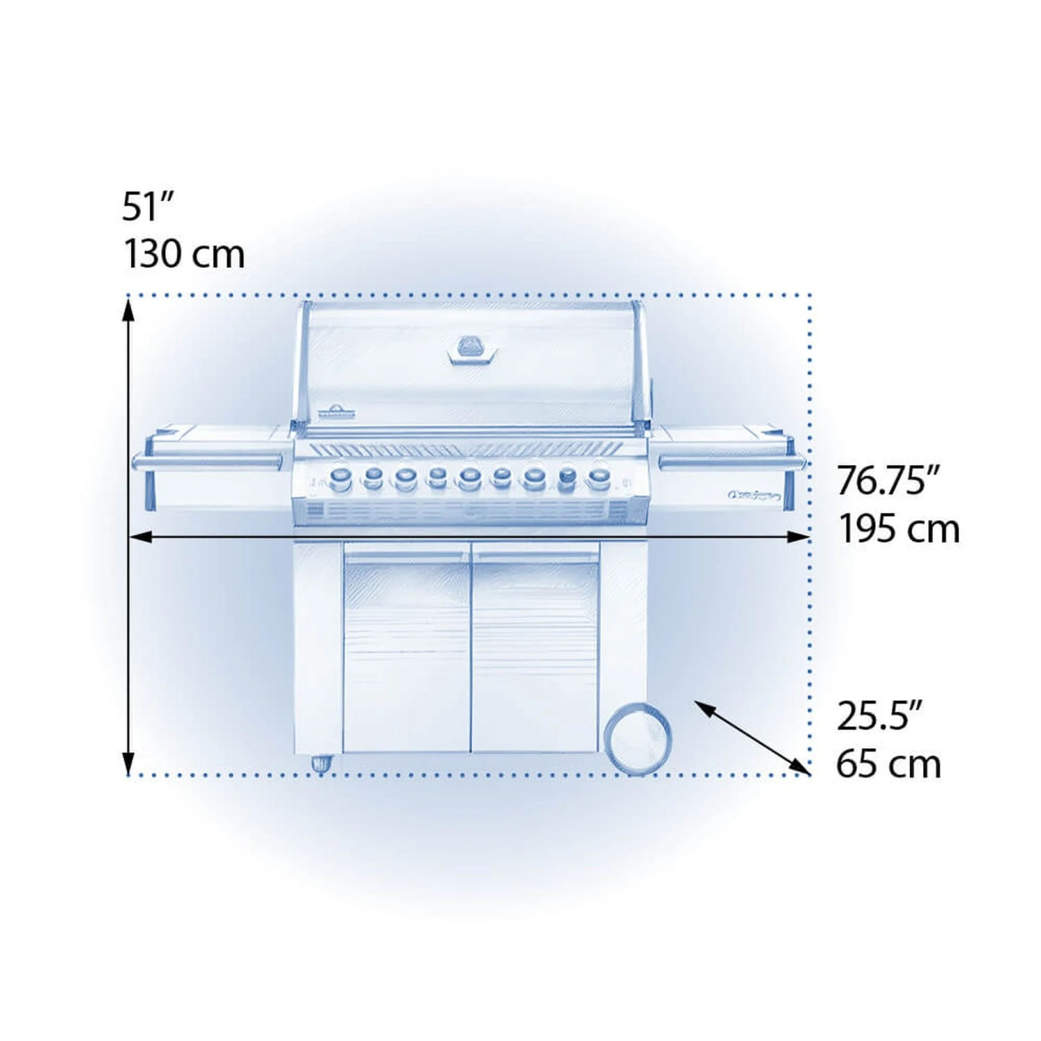 Napoleon Prestige PRO 665 77" Freestanding Natural Gas Grill With Infrared Side And Rear Burners 13 Napoleon Prestige PRO 665 77" Freestanding Natural Gas Grill With Infrared Side And Rear Burners - Image 13