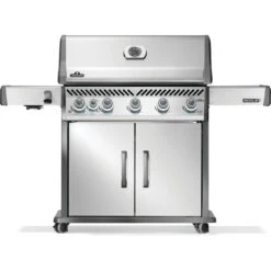Napoleon Rogue PRO 625 SIB 66" Stainless Steel Freestanding Propane Gas Grill With Infrared Side Burner