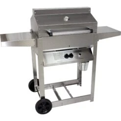 Phoenix Grills 52" Riveted Stainless Steel 2-Burner Portable Natural Gas Grill On Cart