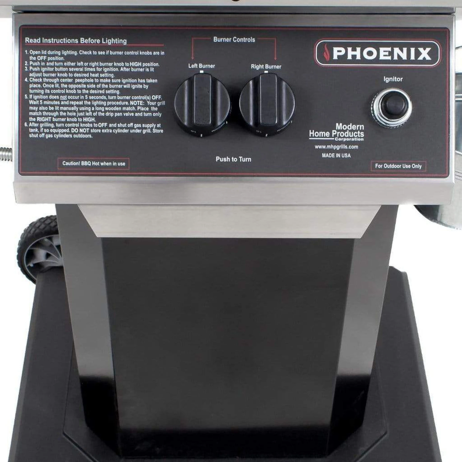 Phoenix Grills 52" Stainless Steel 2-Burner Liquid Propane Gas Grill On Aluminum Patio Base 4 Phoenix Grills 52" Stainless Steel 2-Burner Liquid Propane Gas Grill On Aluminum Patio Base - Image 4